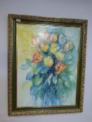 Gilt Framed Print Depicting Flowers