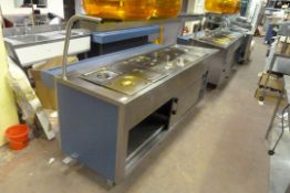 *Large Commercial Serve Over Hot Cupboard with Bain Marie Top