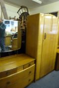 2 Piece Oak Bedroom suite comprising of Dressing Table & Matching Wardrobe