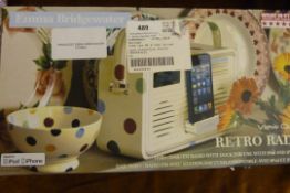 *Emma Bridgewater Design Retro Style Radio with I-Pod Doc