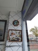 Decorative Wall Mounted Tray and a Ships Wheel