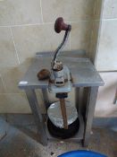 Small Stainless Steel Preparation Table Fitted with Bonzer Commercial Can Opener