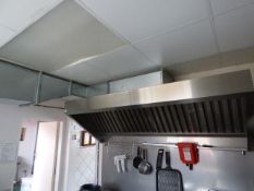 6ft Stainless Steel Extraction Canopy Complete With Ducting and Fan Unit