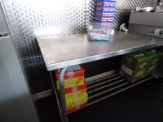 6ft Stainless Steel Topped Preparation Table