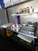 Assorted Fish Shop Condiments Including 3 Boxes of Dripping, Pickles, Wrapping Paper, Disposable