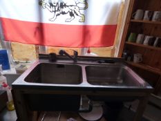 Double Bowl Stainless Steel Sink Unit