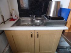 Kitchen Cabinet Complete with Bowl and a Half inset Sink and Taps
