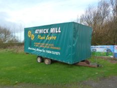 16 x 8ft Tilt/Curtain Sider Trailer on Twin Axle with 50mm Ball Coupling