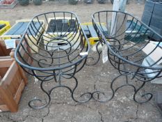 *Pair of Tom Chambers Wrought Iron Plant Troughs