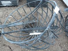 *Pair of Plastic Coated Wrought Iron Hanging Baskets