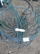 *Pair of Plastic Coated Wrought Iron Hanging Baskets