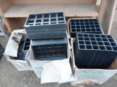 *4 Boxes of 3 Division - 24 Division Growing Pots in Carry Trays
