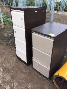 3 Drawer Foolscap Filing Cabinet - Coffee & Cream
