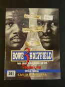 Bowe v Holyfield 3 Boxing Programme