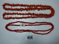 2 Coral Necklaces