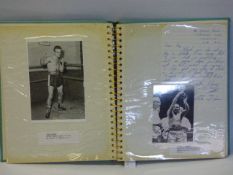 Album containing Various Photographs of Boxers in different Weight Divisions