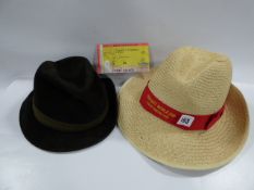 Cricket World Cup Hat - Ticket & Vintage Trilby