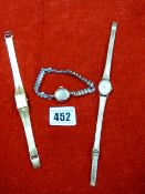 3 Ladies Wrist Watches