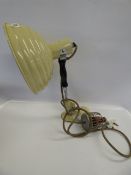 Cream Enamel 1950's Heater Lamp