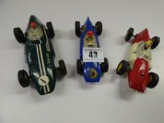 3 Vintage Triang Scalextric Racing Cars