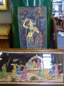 Framed Indian Wedding Scene Picture & Another