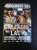 Calzaghe v Lacy Boxing Programme