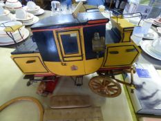 Model of an Old Fashioned Horse Drawn Coach A/F