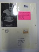 Signed László Papp European Middleweight Champion Photograph with Associated Envelope