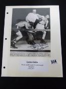 Signed Carmen Basilio World Middleweight & Welterweight Champion Photograph