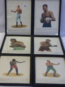 6 Framed Boxing Prints