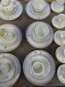 29 Pieces of Ellerman Lines Dinnerware Each with Company Chest: 6 Cups and Saucers, 6 Small