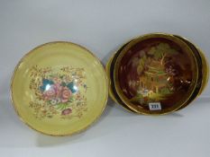Carlton Ware Rouge-Royal Dish & Maling Fruit Bowl