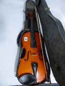 Vintage Violin with Bow in Case
