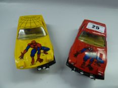 2 Scalextric Spiderman Vehicles