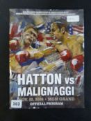 Hatton v Malignaggi Boxing Programme