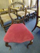 Victorian Mahogany Balloon Back Chair