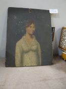 Possible Georgian Oil Painting on Wooden Plaque