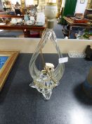 Glass Art Deco Table Lamp