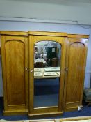 Birch EdwardianTriple Mirrored Wardrobe
