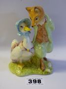 Royal Albert Beatrix Potter Figure of Jemima Puddle-duck with Foxy Gentleman