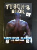 June 2000 Tysons Back Boxing Programme
