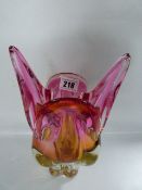 Murano Heavy Glass Coloured Vase