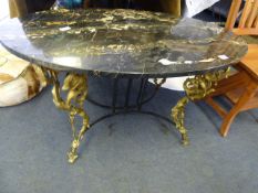 Marble Topped Ornate Coffee Table
