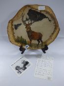 Picture of A Stag on Fossilised Palm by Joan Milne