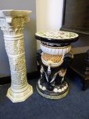 2 Ceramic Plant Pedestals