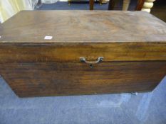 Oak Cabin Trunk & Framed Wall Mirror
