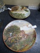 Pair of Hand Painted 1880 Plates