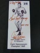 Signed Jose-Chegui-Torres Light Heavyweight Champion Photograph