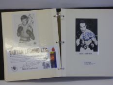 Album containing Various Photographs of Boxers in different Weight Divisions