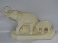 Porcelain Figure of A Mother & Her Calf by L Francois